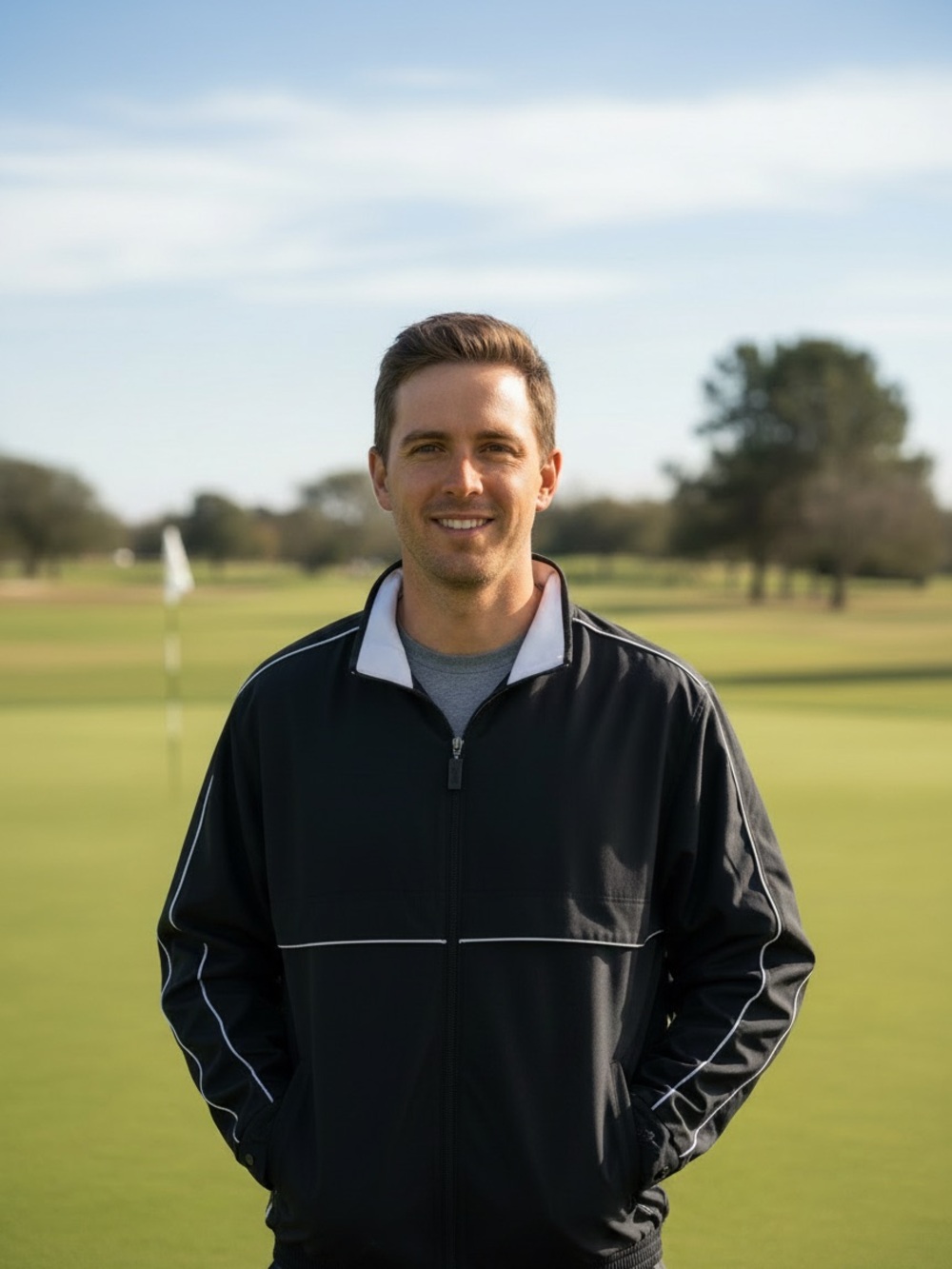 Ashworth Black Golf Windbreaker and Water Resistant Jacket